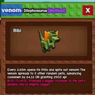 VENOM DILOPHOSAURUS DILO HUGE 60KG PLUS 