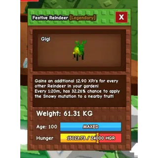 FESTIVE REINDEER HUGE 61KG ++