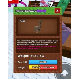 HUGE BRONTOSAURUS NIGHTMARE 61 KG