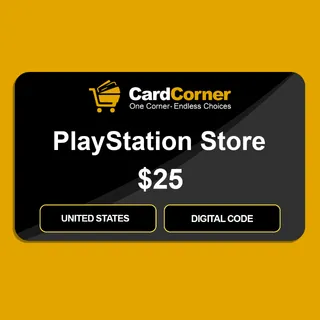 PlayStation Store Digital Gift Card - $25 - United States - Digital Code