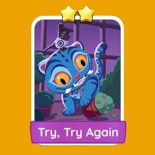 Try, Try Again – Monopoly GO Sticker