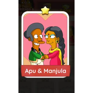 Apu and Manjula Monopoly Go Sticker