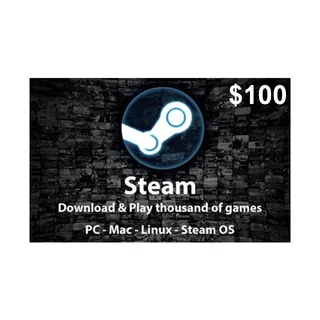 $100.00 Steam Gift Card / Wallet Code – [Digital Code] - USA