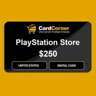 PlayStation Store Digital Gift Card - $250 - United States - Digital Code