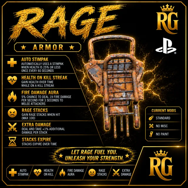 rage armor - Fallout 76 Game Item - Gameflip