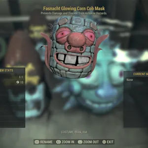 glowing corn cob mask