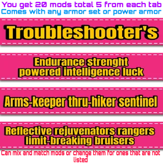 troubleshooters armor set (20 mods)