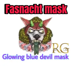 glowing blue devil