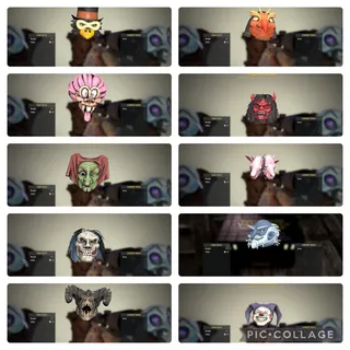 glowing mask set of 10