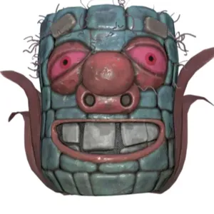 glowing corn cob mask