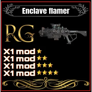 enclave flamer + 4 legendary mods 