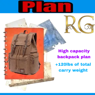 high capacity backpack plan