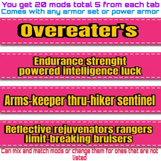 Overeaters armor set (20 mods)