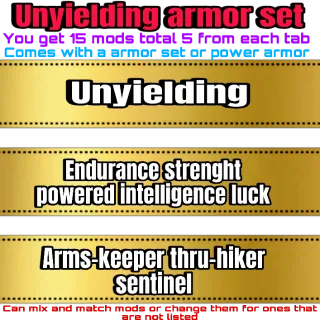 unyielding armor set