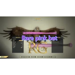 rare pink baseball bat