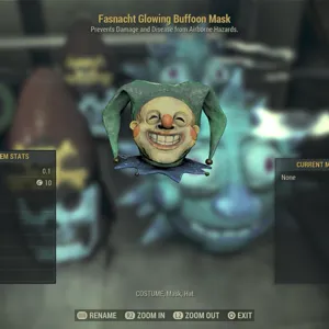 glowing buffoon mask