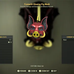 glowing pig mask