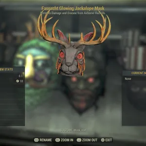 glowing jackalope mask