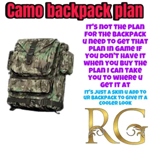 camo backpack plan
