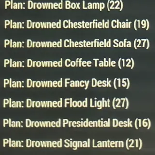 plans set of 8 (drowned)