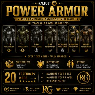 power armor (+20 legendary mods)