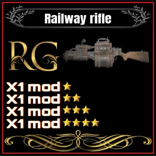 railway rifle + 4 legendary mods 