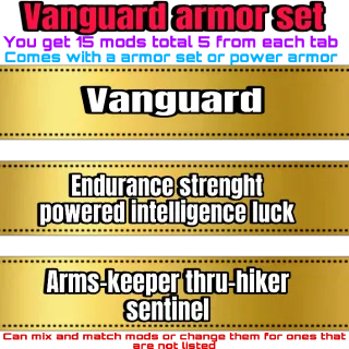 vanguard armor set