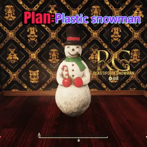 plan plastic snowman