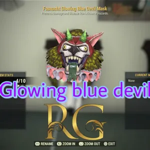 glowing blue devil