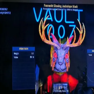 Glowing Jackalope Mask