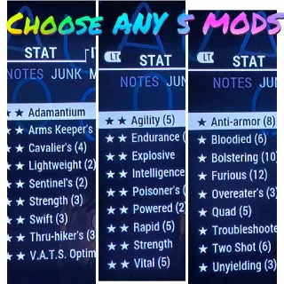 Choose5ModsAny1⭐2⭐3⭐Mods