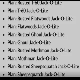 Jack O Lite Plans Set