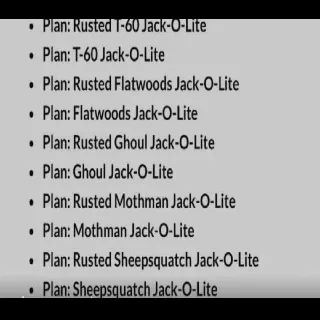 Jack O Lite Plans Set