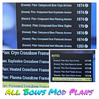 All Bow Mod Plans