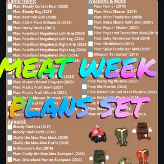 Meat Week Plans Set All