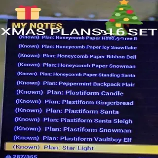 XMas Plans 16 Set