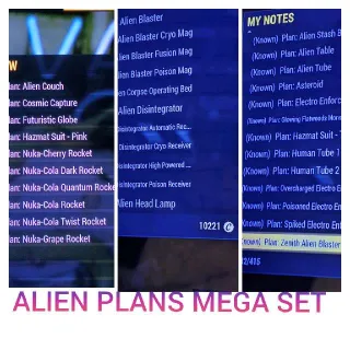 Alien Event Plans ALL