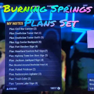 Burning Springs PlansSet