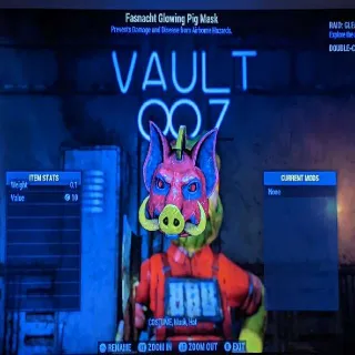 Glowing Pig Mask