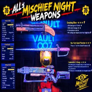 Mischief Night Weapons All 3