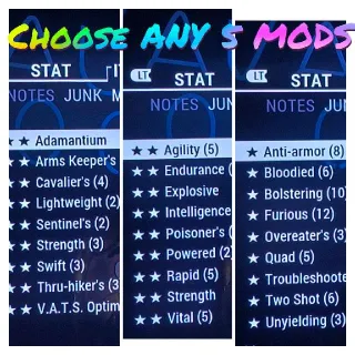 Choose5ModsAny1⭐2⭐3⭐Mods
