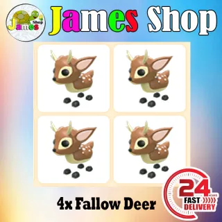 4x Fallow Deer
