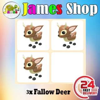 3x Fallow Deer