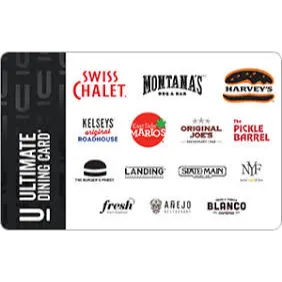 $10.00 CAD Ultimate Dining Card - Gift Card for CANADIANS ONLY