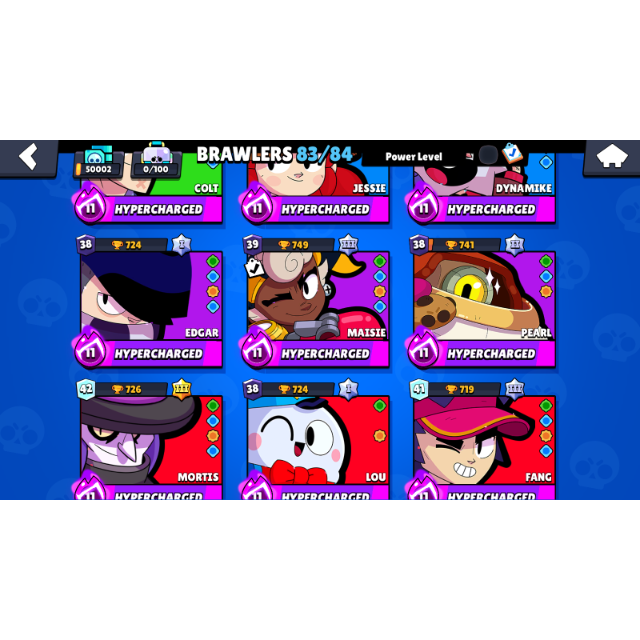 BRAWL STARS ACCOUNT 🏆50.002 TROPHY 🏆83 BRAWLERS 💎 BRAWL PASS PLUS