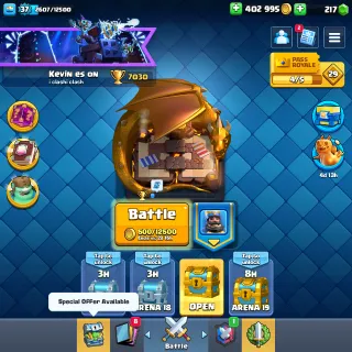 Clash Royale Account [KT 12] 7030 TROPHIES | 5 MAX CARDS | 110 CARDS | 402.9K GOLD | 217 GEMS | FULL ACCESS