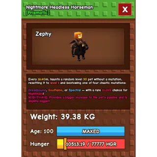 Grow a garden - NIGHTMARE SEMI HUGE HEADLESS HORSEMAN