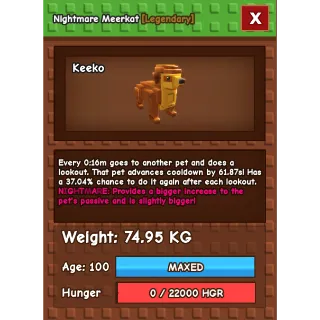 Grow a garden - NIGHTMARE TITANIC MEERKAT