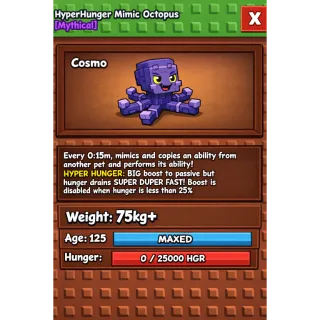 GROW A GARDEN - TITANIC HYPER HUNGER MIMIC OCTOPUS 75kg