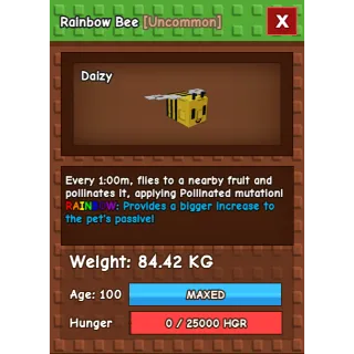 Grow a garden - Rainbow Titanic Bee